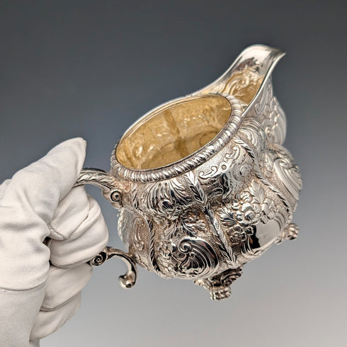 1832 British Antique Irish Sterling Silver Jug, 314g, by Edward Crofton